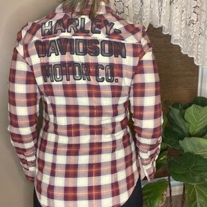 Harley Davidson Plaid Button Down